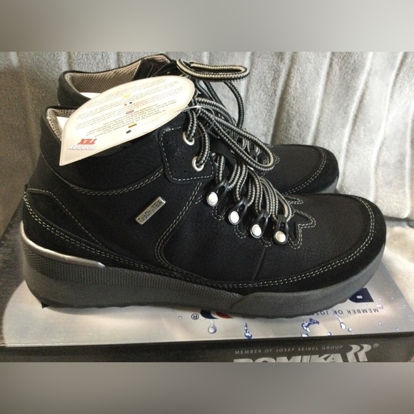 Romika Victoria 5 Black Waterproof Hiking Ankle Boots - Picture 4 of 13